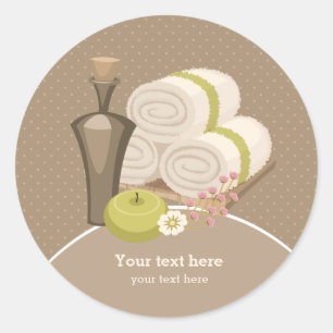 Adesivo Redondo Salão de beleza dos termas da beleza