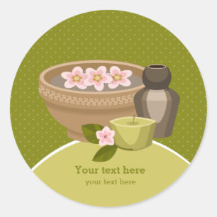 Adesivo Redondo Salão de beleza dos termas da beleza