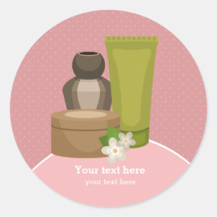 Adesivo Redondo Salão de beleza dos termas da beleza