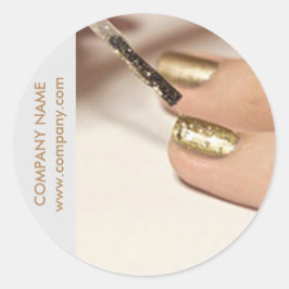 Adesivo Redondo salão de unhas de boneca de moda