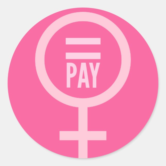 Adesivo Redondo Salários femininos (Frente)