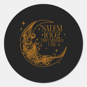 Adesivo Redondo Salem 1692 Eles Perderam Um Bruxo De Halloween 4