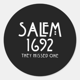 Adesivo Redondo Salem 1692 Perderam Um Dia De Salem Divertido.