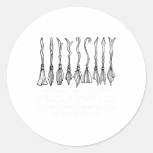 Adesivo Redondo Salem Broom Company Para Um Ventilador De Hallowee