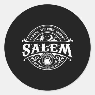 Adesivo Redondo Salem Local Witches Union Sky Acima Da Terra Est 1