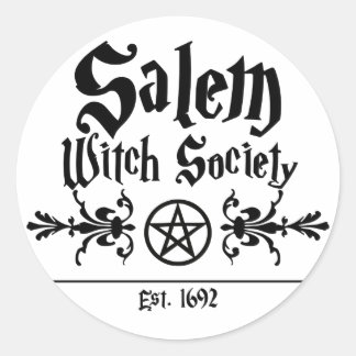 Adesivo Redondo Salem Witch Society Sticker