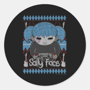 Adesivo Redondo Sally Face Guitar Sally Ugly