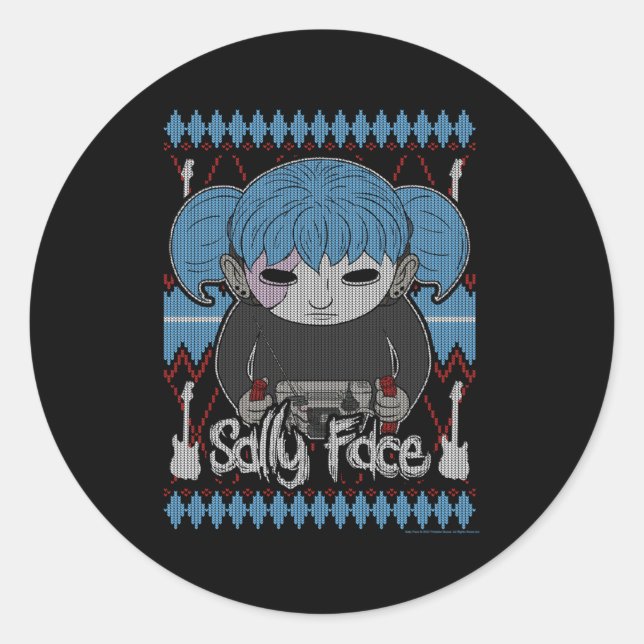 Adesivo Redondo Sally Face Guitar Sally Ugly (Frente)