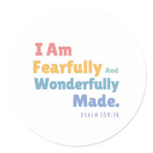 Salm 139:14 Crianças Bíblia Verse Christian Nurser