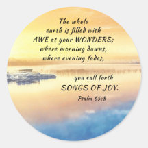 Salm 65:8 Você fala sobre canções de alegria Bíbli