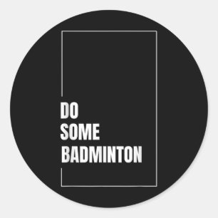 Adesivo Redondo Salmão de Badminton Shuttle Racket Joga Challe