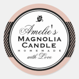 ADESIVO REDONDO SALMÃO DE VINTAGEM MODERNA | RÓTULO DO SOAP E CAND