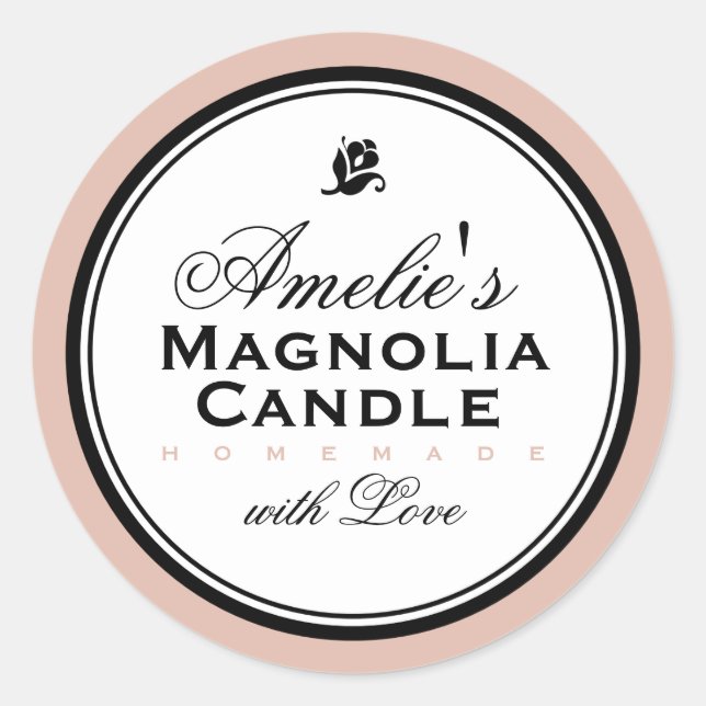 ADESIVO REDONDO SALMÃO DE VINTAGEM MODERNA | VINHETA PERSONALIZADA (Frente)