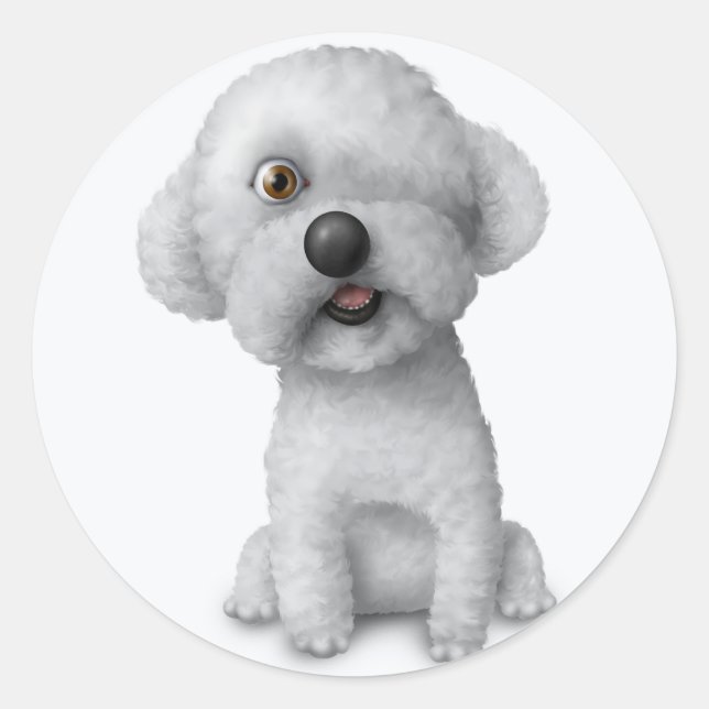 Adesivo Redondo Salomão - Cartoon 2 (Frente)