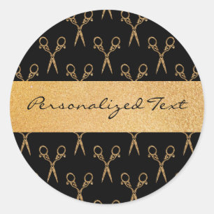 Adesivo Redondo Salon Shears