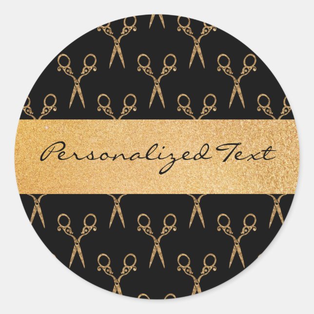 Adesivo Redondo Salon Shears (Frente)