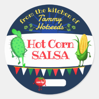 Adesivo Redondo Salsa cactus corn tomate casado por latas