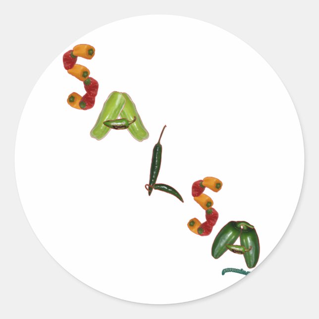 Adesivo Redondo Salsa Chili Peppers (Frente)
