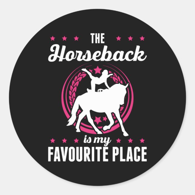 Adesivo Redondo Salto De Cavalos Para Salto De Cavalo E (Frente)