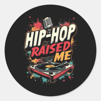 Adesivo Redondo Salto De Hip Me Levantou - Design De Streetwear Ra