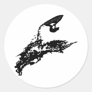 Adesivo Redondo Salto grande do esqui do jato