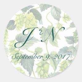 Adesivo Redondo Saltos, Vinheta de Casamento de Cerveja