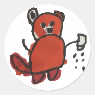 Adesivo Redondo Salty Red Panda Sticker