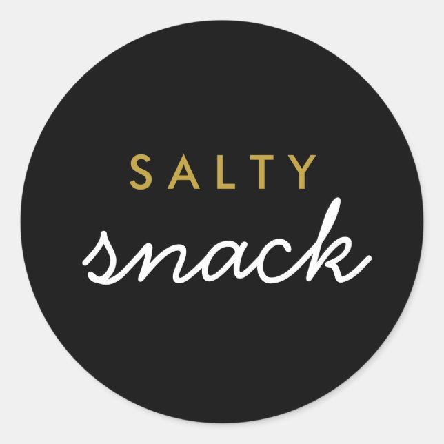 Adesivo Redondo Salty Snack Sticker (Frente)