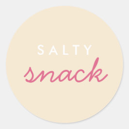 Adesivo Redondo Salty Snack Sticker