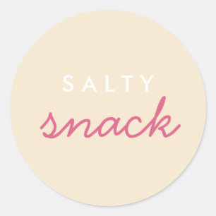 Adesivo Redondo Salty Snack Sticker