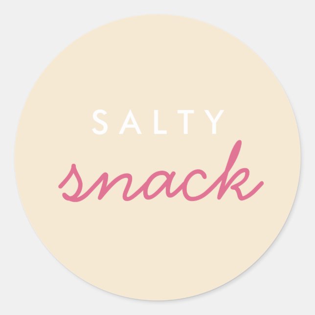 Adesivo Redondo Salty Snack Sticker (Frente)