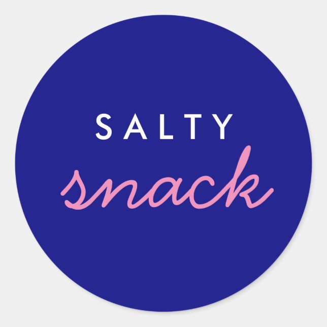 Adesivo Redondo Salty Snack Sticker (Frente)