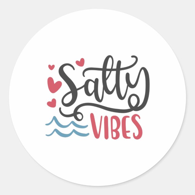 Adesivo Redondo Salty vibes (Frente)