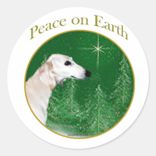 Adesivo Redondo Saluki Peace