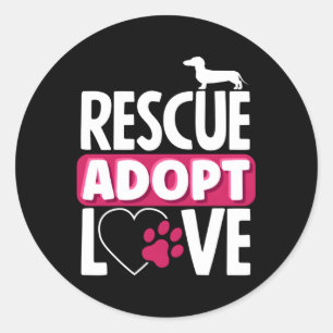 Adesivo Redondo Salvamento Animal Adotar Amor Adoção Pet
