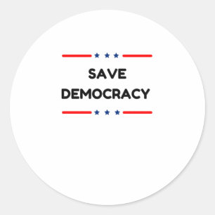Adesivo Redondo Salvar democracia