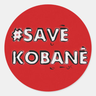 Adesivo Redondo Salvar Kobani