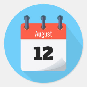Adesivo Redondo Salvar O Calendário De Data