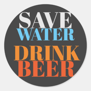 Adesivo Redondo Salvar o design profissional moderno da cerveja da