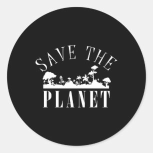 Adesivo Redondo Salvar o Planeta Proteção Ambiental Dia da Terra