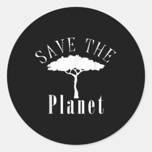 Adesivo Redondo Salvar o Planeta Proteção Ambiental Dia da Terra