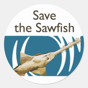 Adesivo Redondo Salvar o Sawfish
