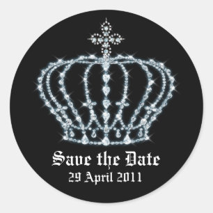 Adesivo Redondo Salvar o selo do envelope do casamento da data
