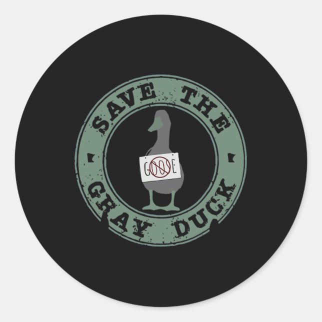 Adesivo Redondo Salve A Fazenda De Natal Do Pato Da Cinza Engraçad (Frente)