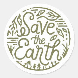 Adesivo Redondo Salve a Terra