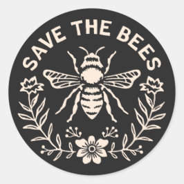 Adesivo Redondo Salve as abelhas