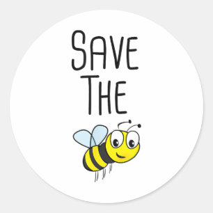 Adesivo Redondo Salve As Abelhas - Beeke De Proteção Ambiental
