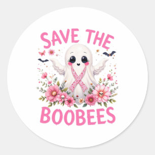 Adesivo Redondo Salve as mulheres do Dia das Bruxas do Cancer de B