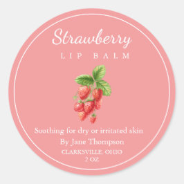 Adesivo Redondo Salve de Morango/Rótulo de Balão