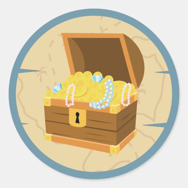 Adesivo Redondo Salve! Festa de Aniversário do Menino Pirata (Frente)